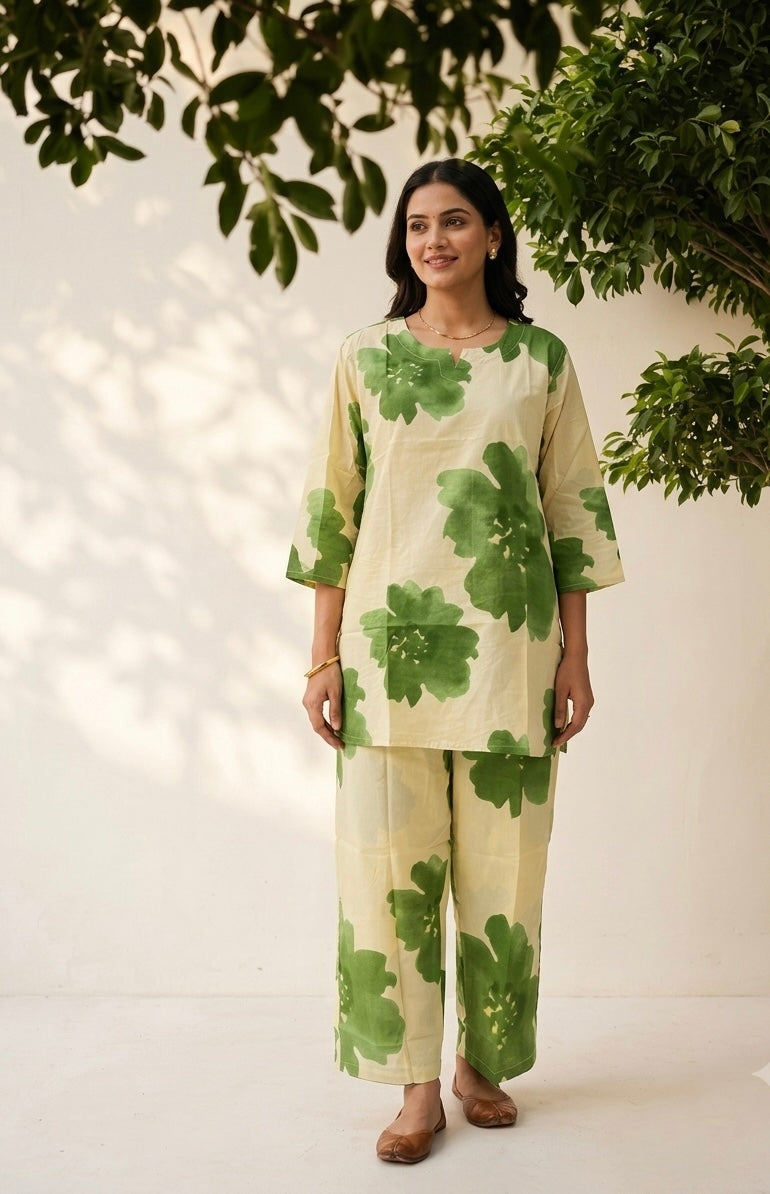 Big Size Cop-Ord Set In Cotton Fabric TP010