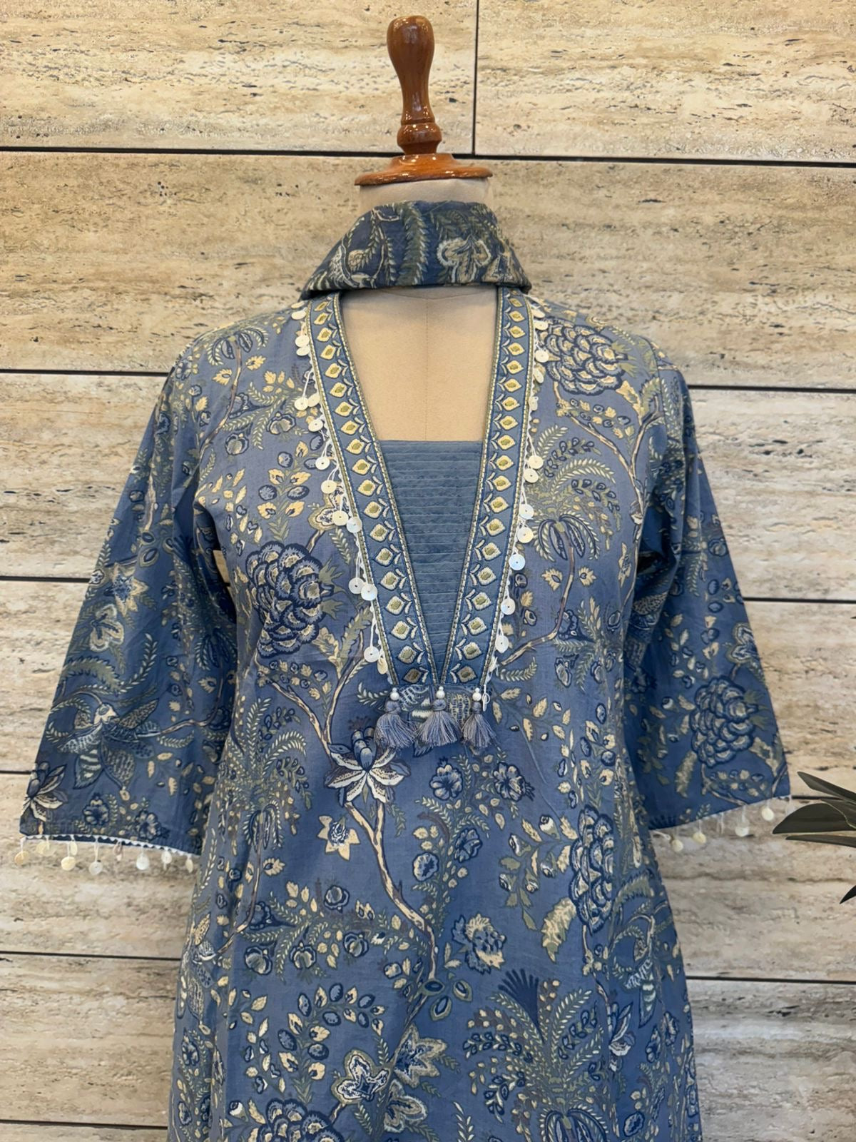 Pure Cotton A Line Dupatta Set