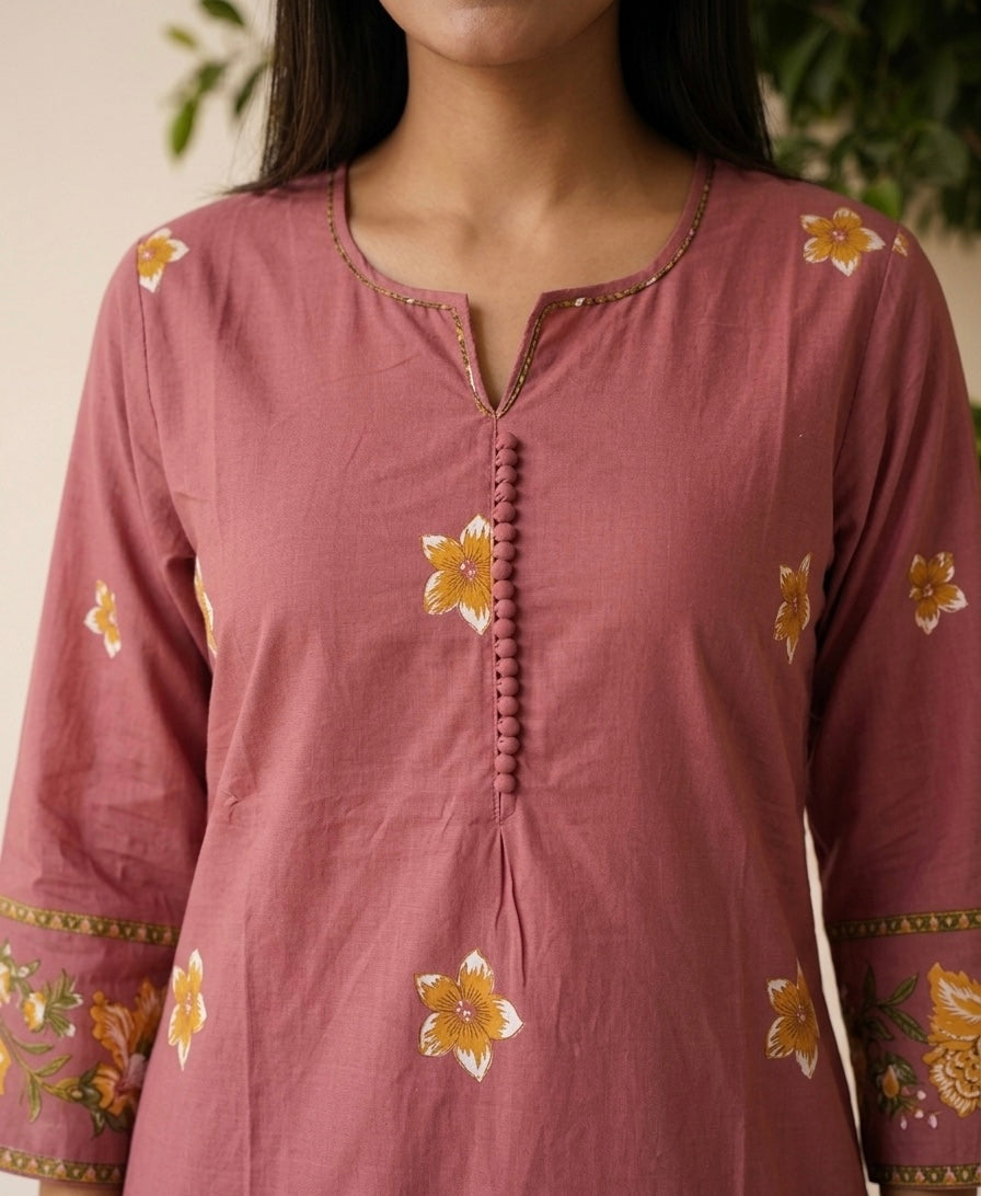 Pure Cotton Two Piece Pant Set PSS053