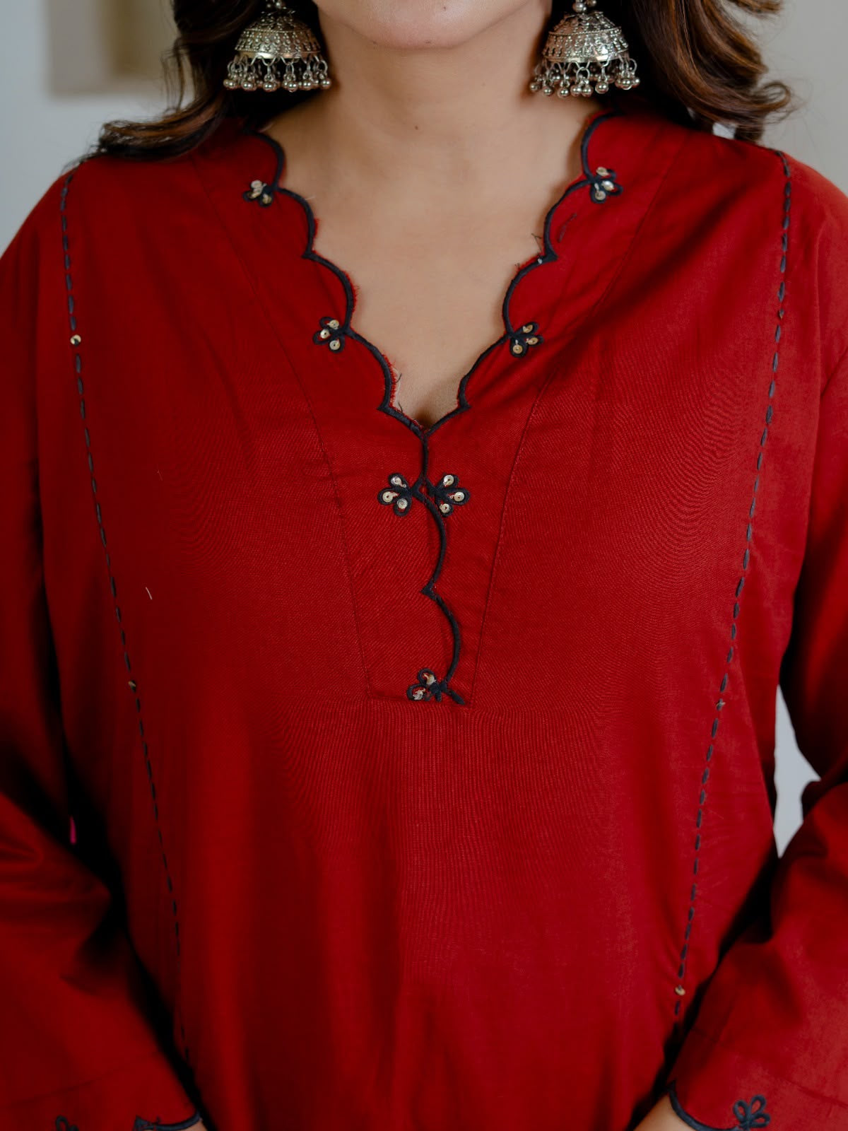 Pure Cotton Embroidered Dupatta Set CS0275