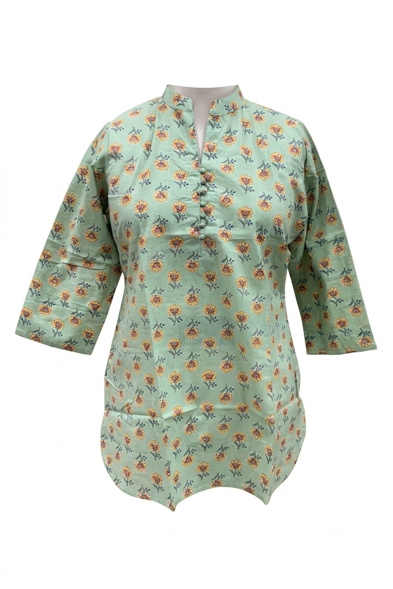 Printed Short Top In Cotton