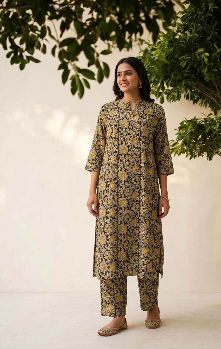 Big Size Two Piece Set In Cotton Fabric TP015
