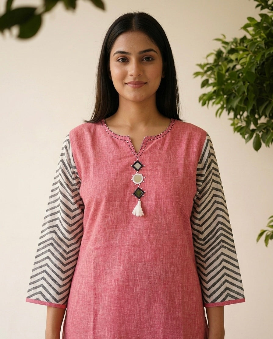 Pure Linen Dupatta Set LN012