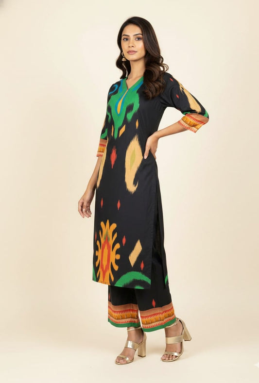 Pure Cotton Digital Print Two Piece Pant Set PS0154