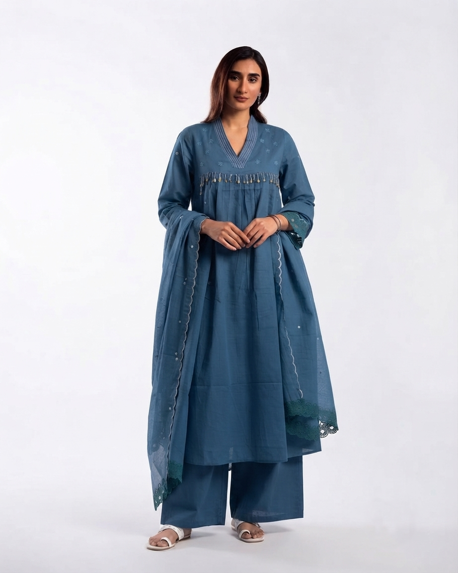 Pure Cotton Dupatta Set CS0305
