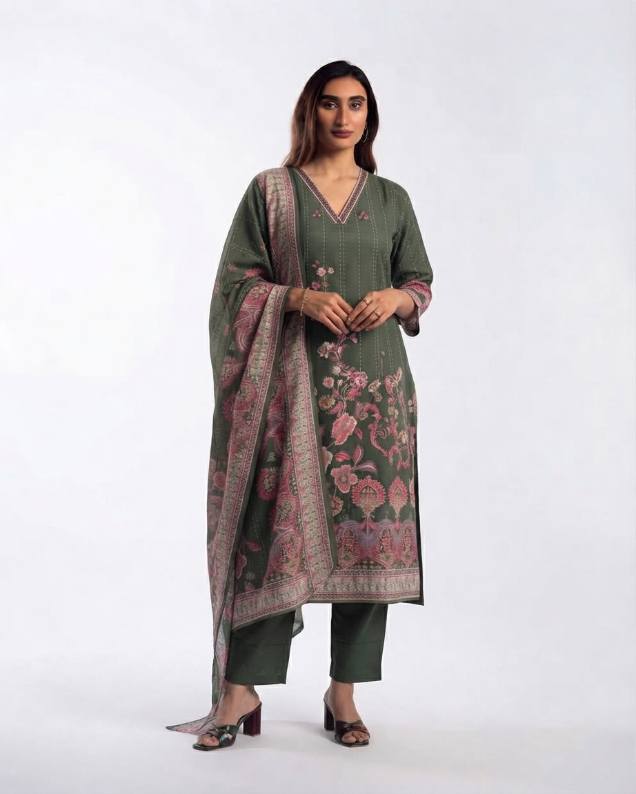 Pure Cotton Dupatta Set CS0316