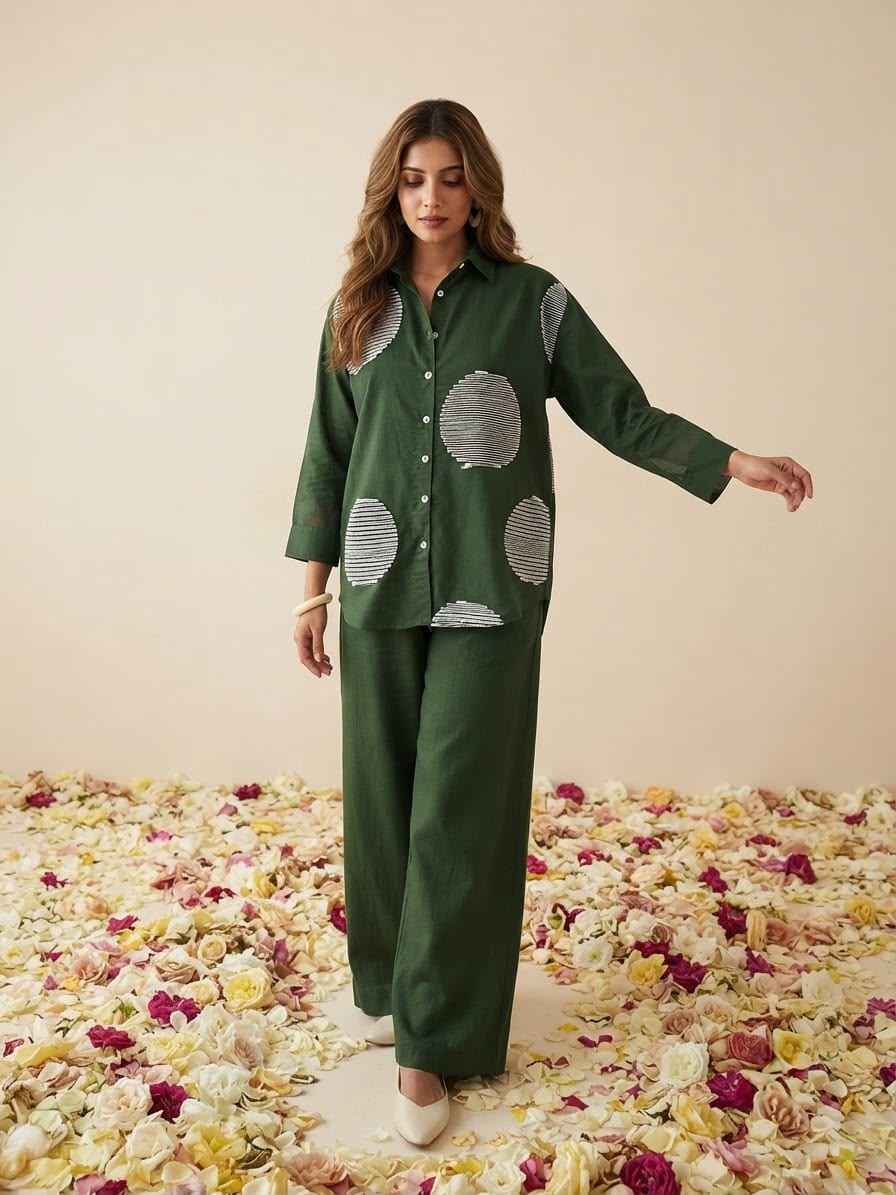 Cotton Embroidered Co Ord Set COS173