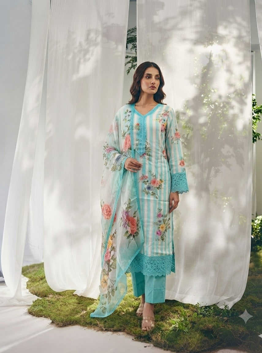 Premium Chanderi Silk Dupatta Set