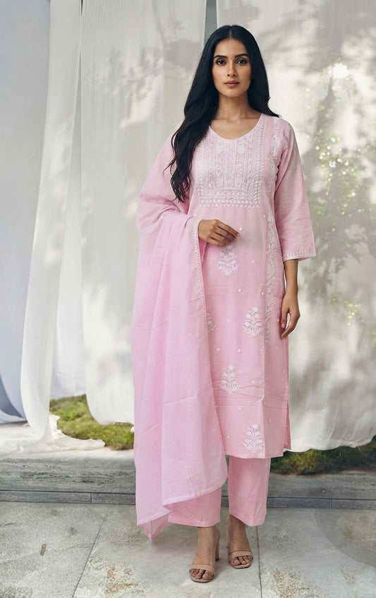 Pure Cotton Three Piece Dupatta Set CS0332