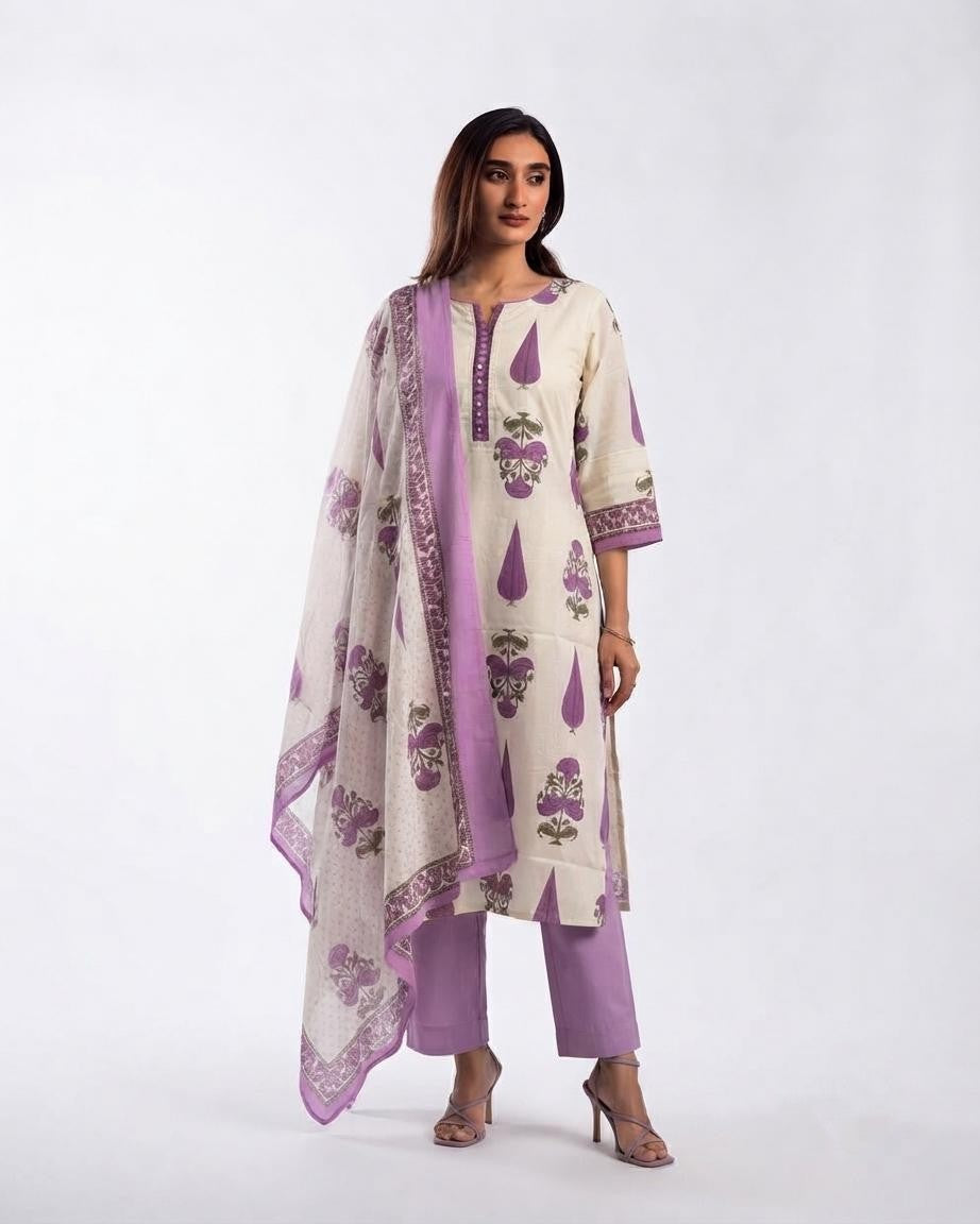 Pure Cotton Dupatta Set CS0338