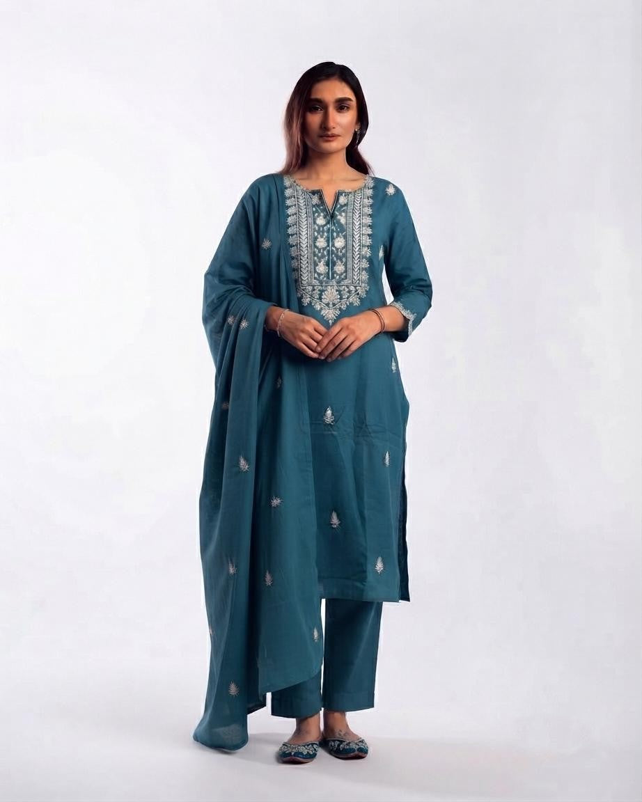 Pure Cotton Dupatta Set CS0335
