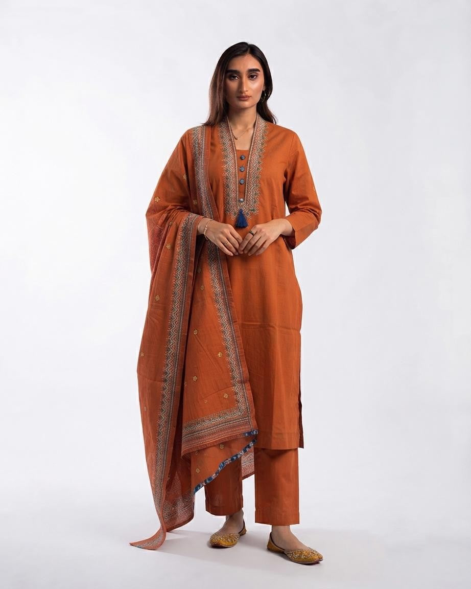 Pure Cotton Dupatta Set CS0334