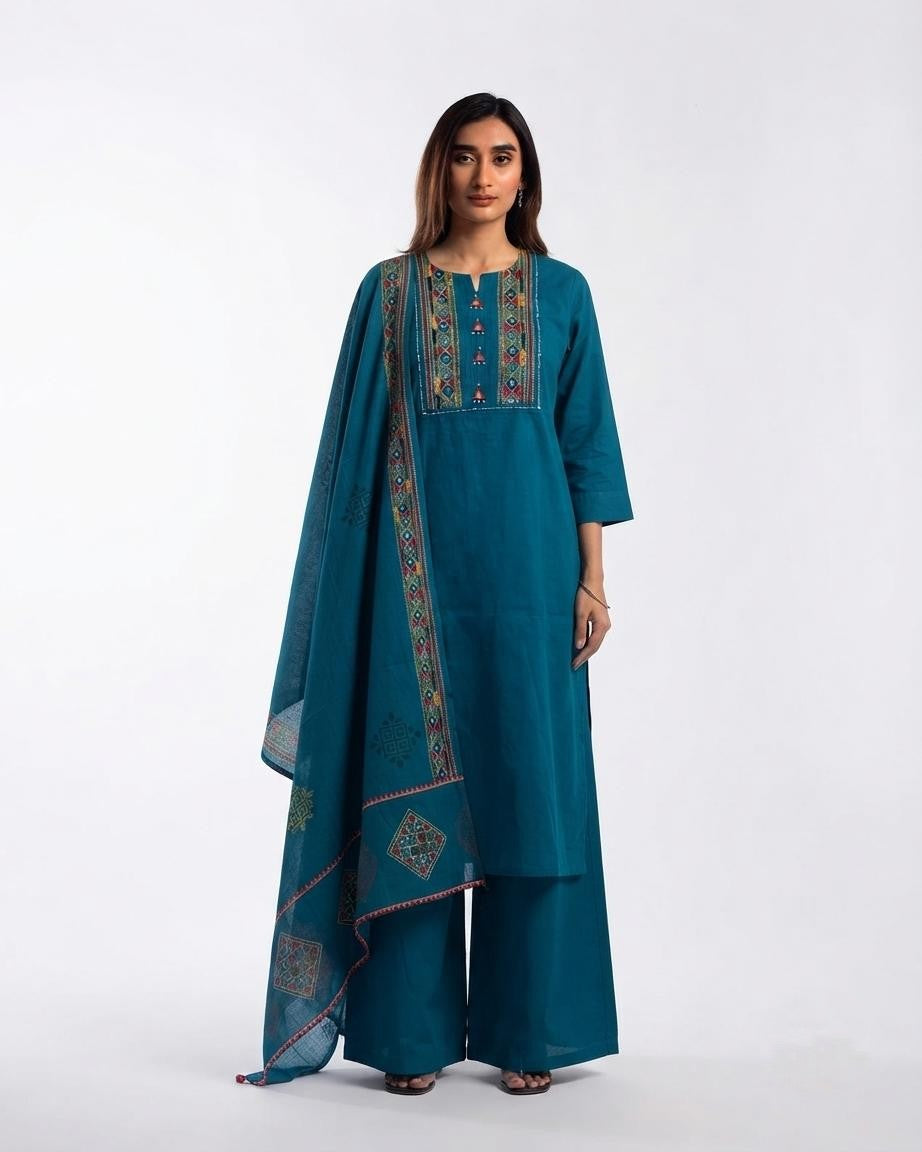 Pure Cotton Dupatta Set CS0371