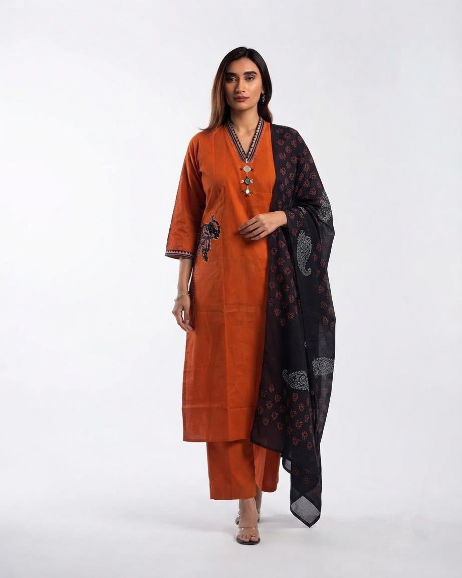 Pure Cotton Dupatta Set CS0370