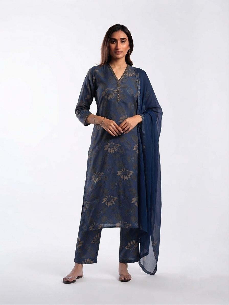 Pure Cotton Dupatta Set CS0369