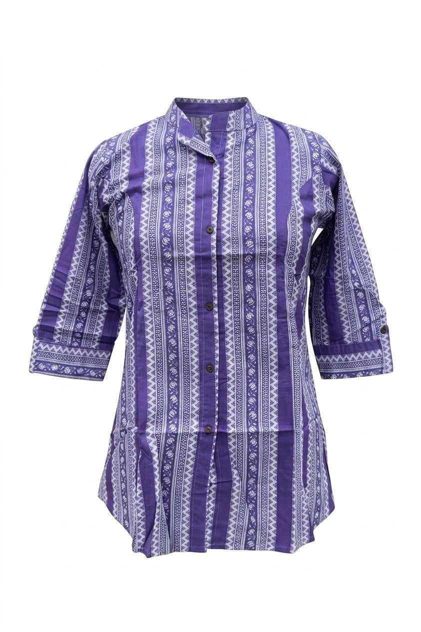 Printed Short Top In Cotton