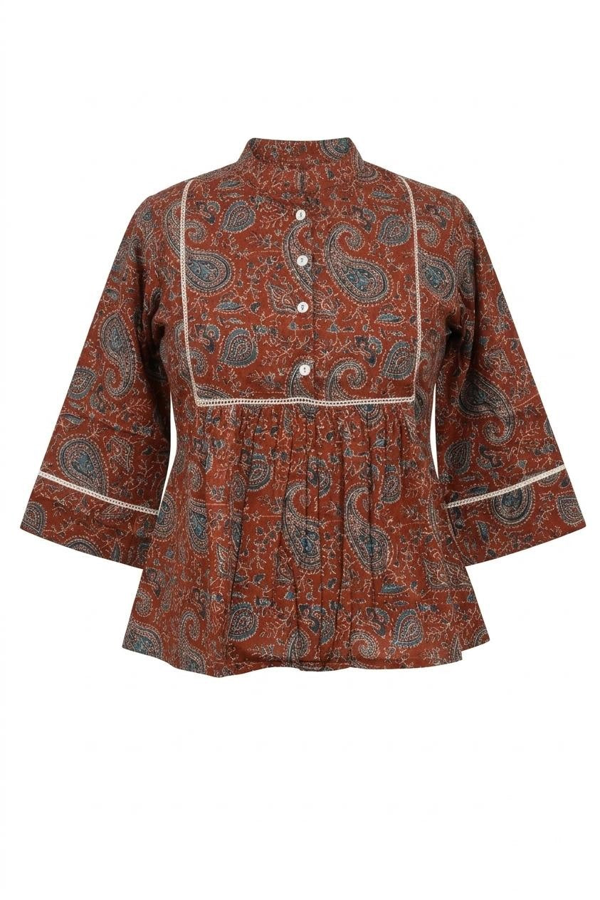 Printed Short Top In Cotton