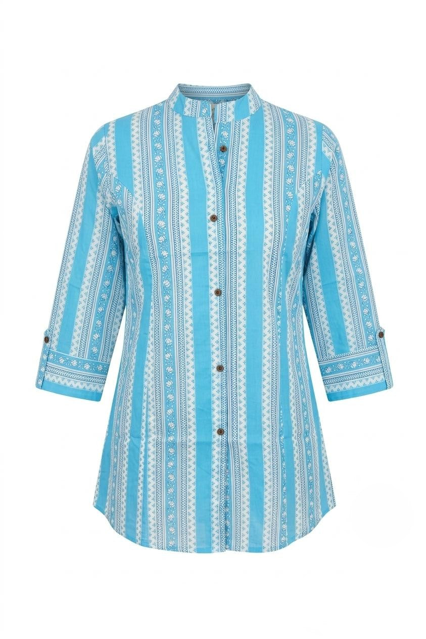 Printed Short Top In Cotton