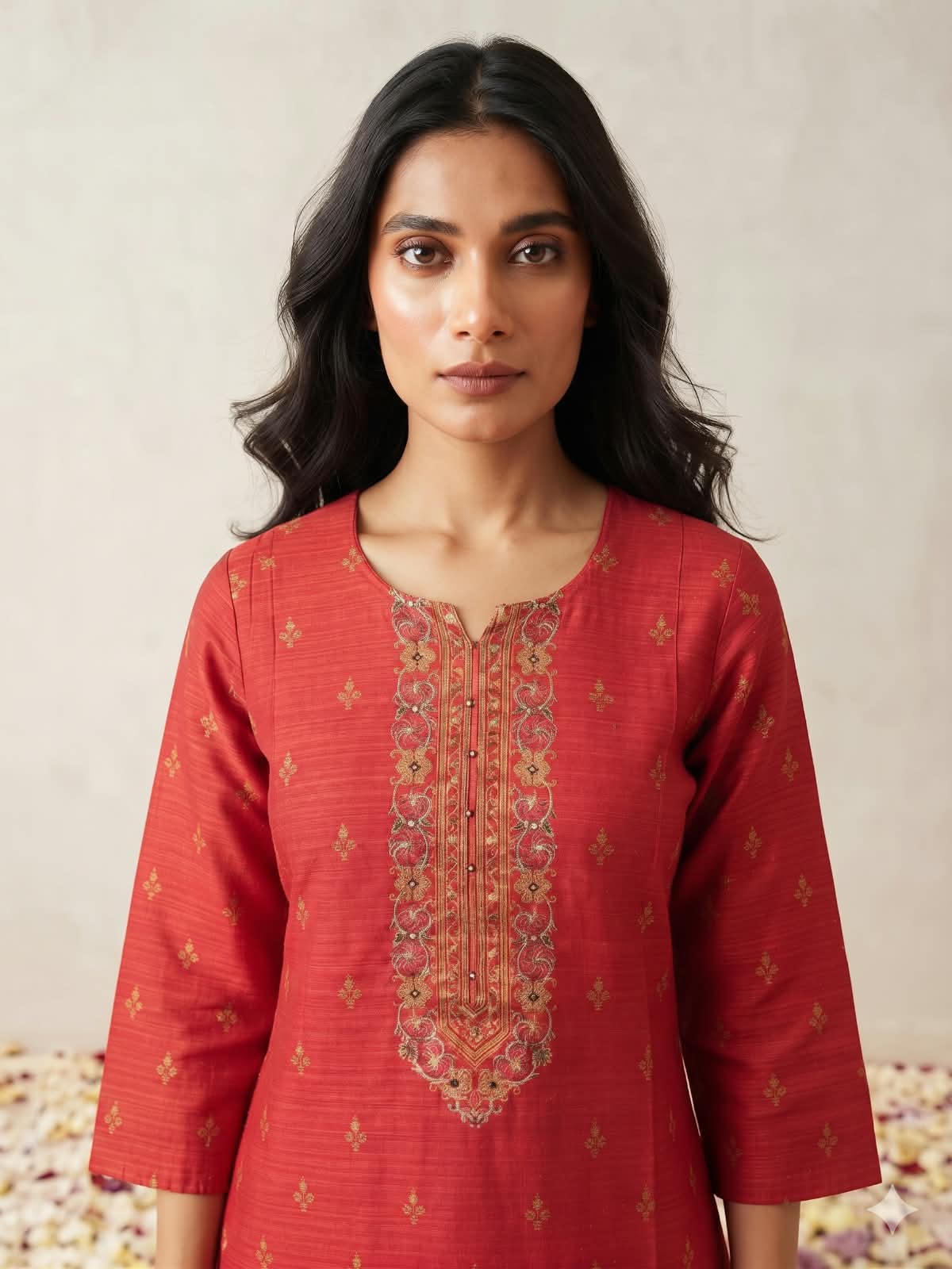Premium Chanderi Silk Three Piece Dupatta Set With Inner CHS054