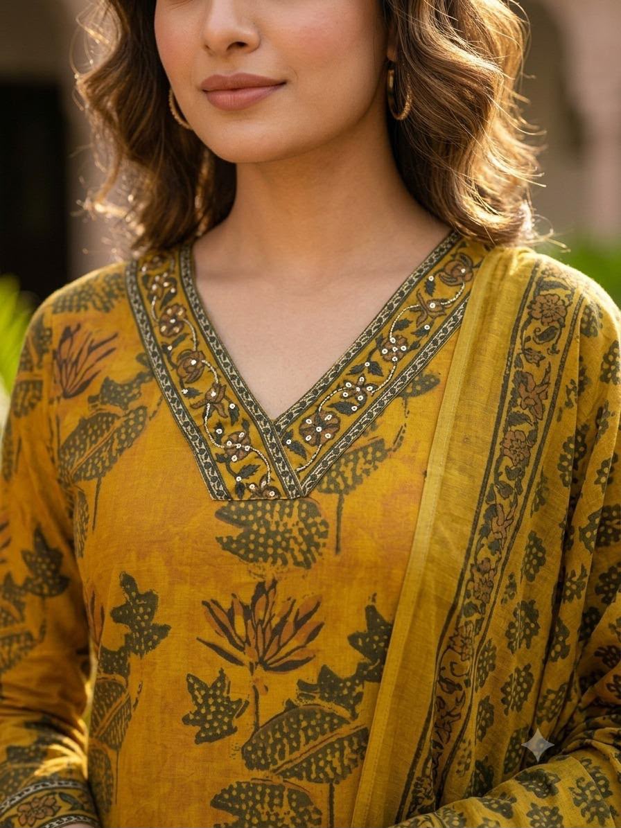 Pure Cotton Dupatta Set COS416