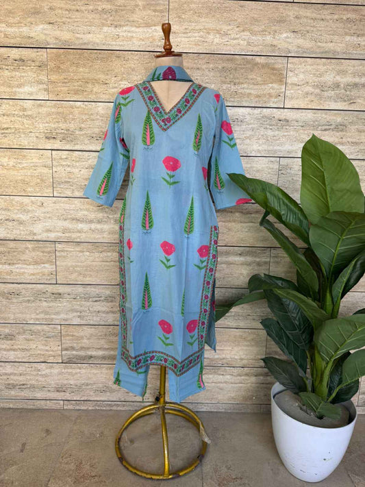 Pure Cotton Dupatta Set