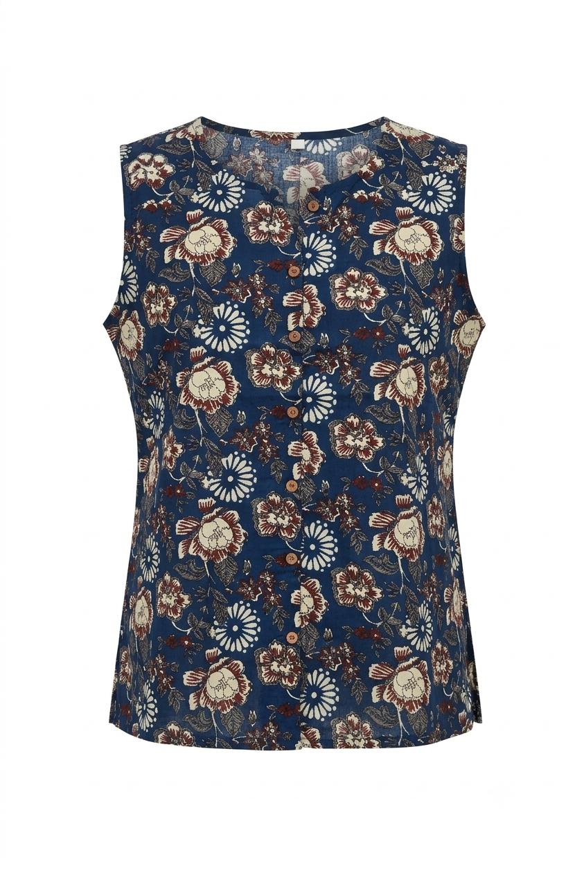 Printed Short Top In Cotton