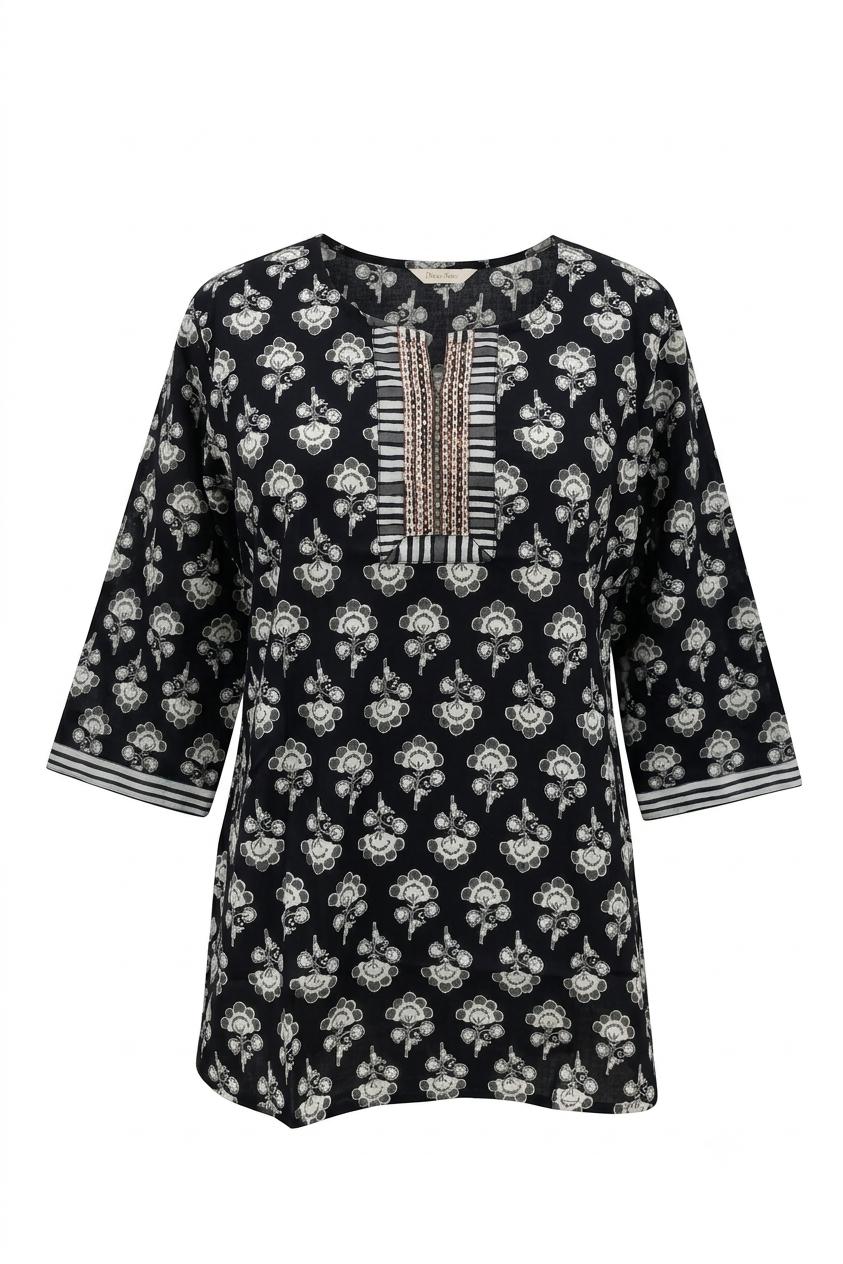 Printed Short Top In Cotton