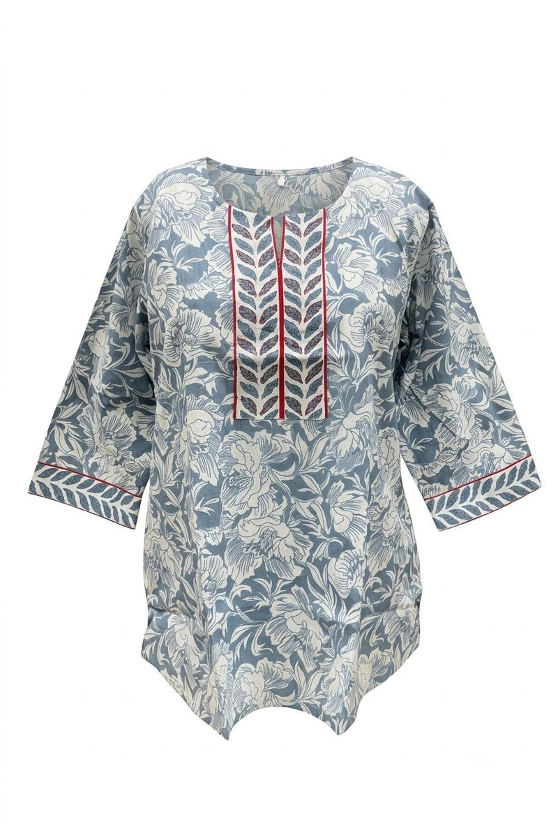 Printed Short Top In Cotton