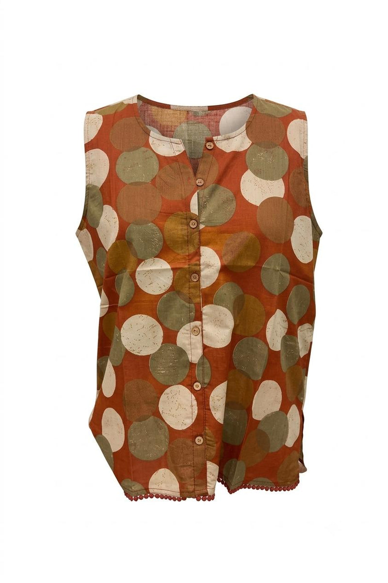 Printed Short Top In Cotton