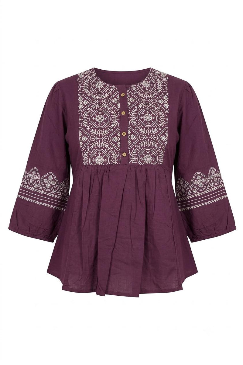 Printed Short Top In Cotton