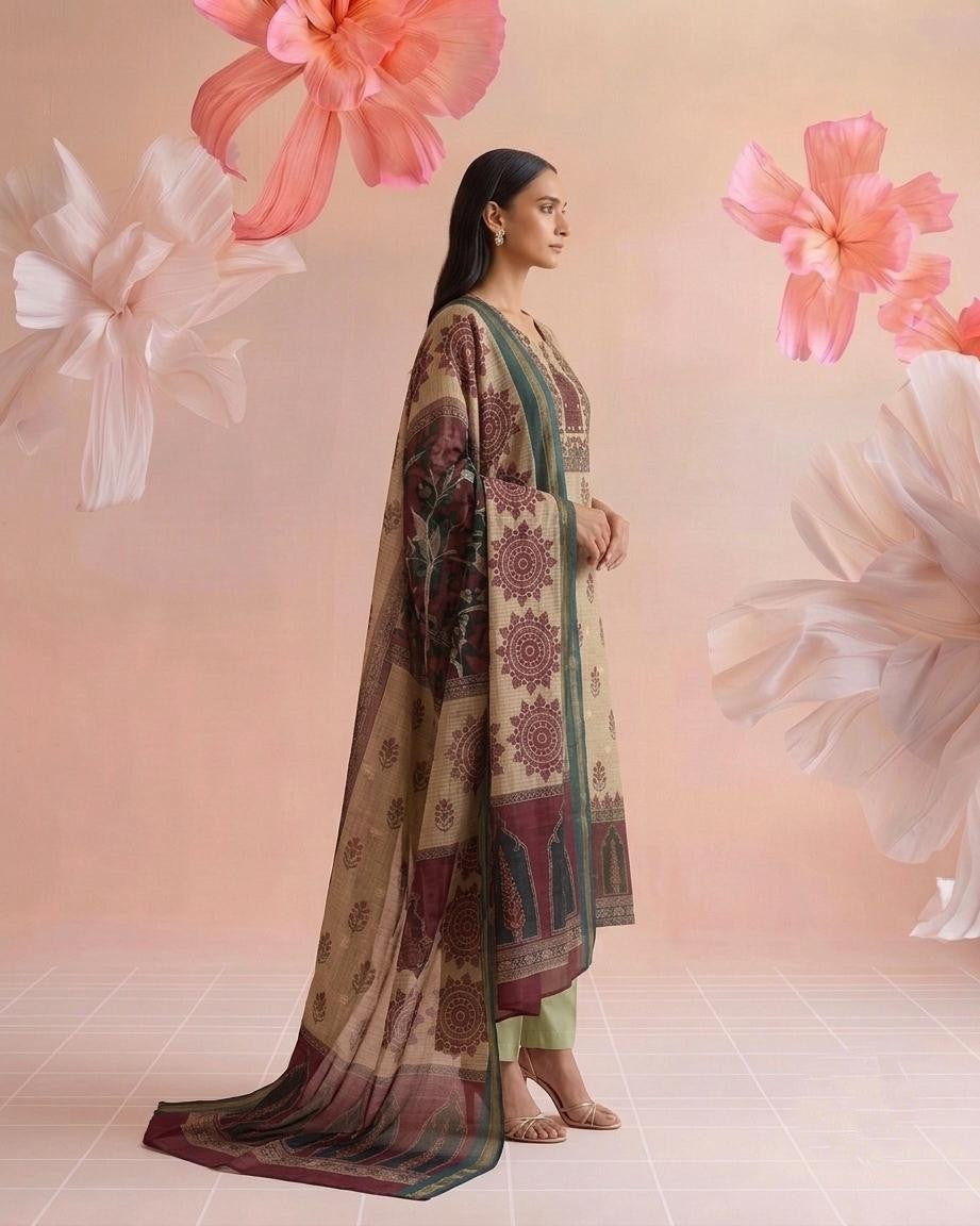 Printed Kota Doriya Dupatta Set KD065