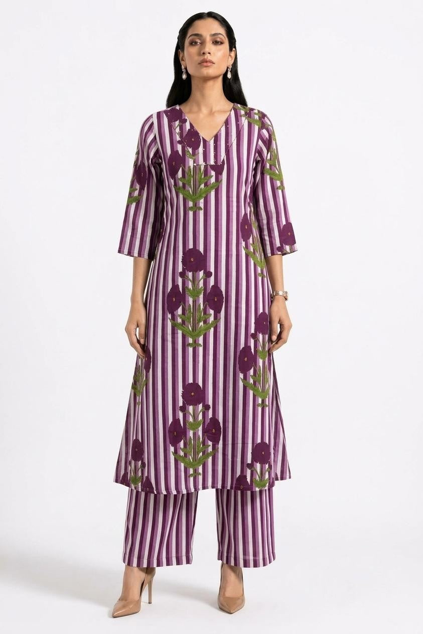 Pure Cotton Two Piece Set