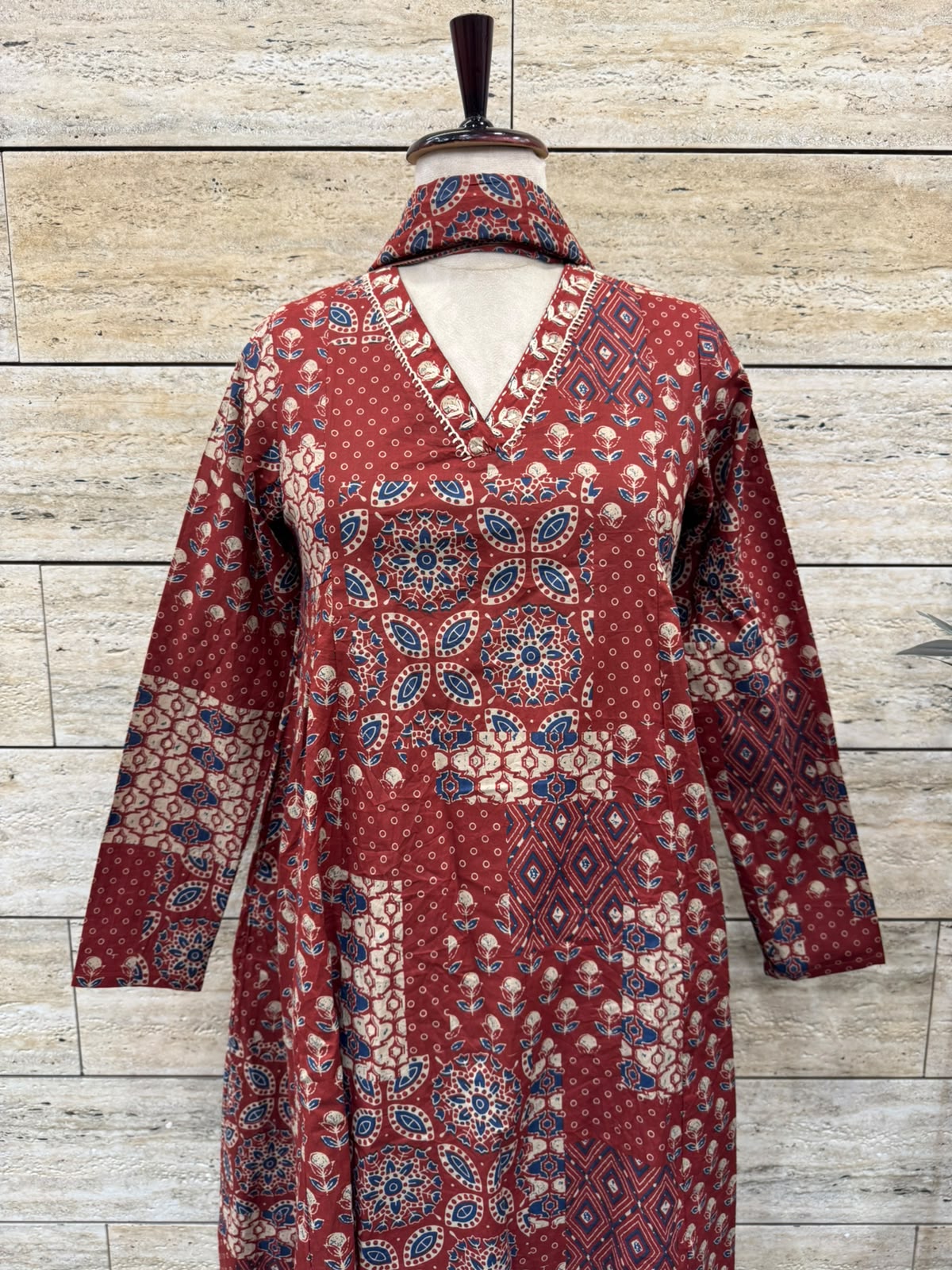 Printed A Line Dupatta Set In Cotton Fabric CS0412