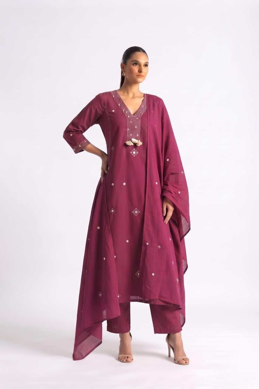Pure Mul Cotton Dupatta Set MLC57