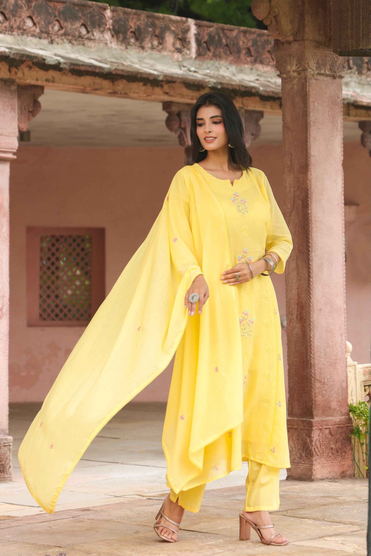A Line Pure Mul Cotton Dupatta Set With Inner MLC45