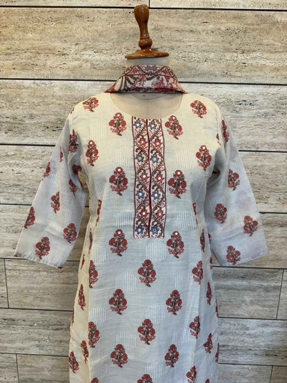 Pure Chanderi Dupatta Set