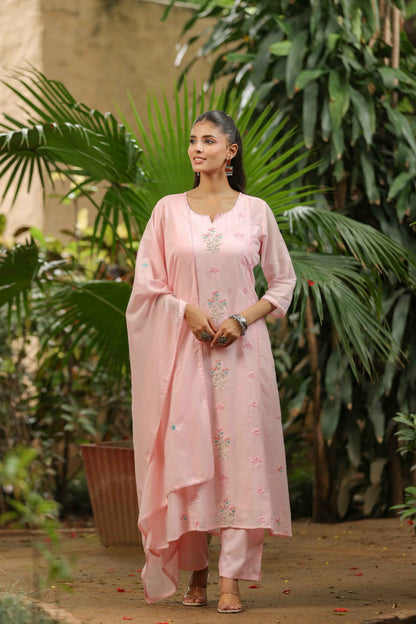 A Line Pure Mul Cotton Dupatta Set With Inner MLC45