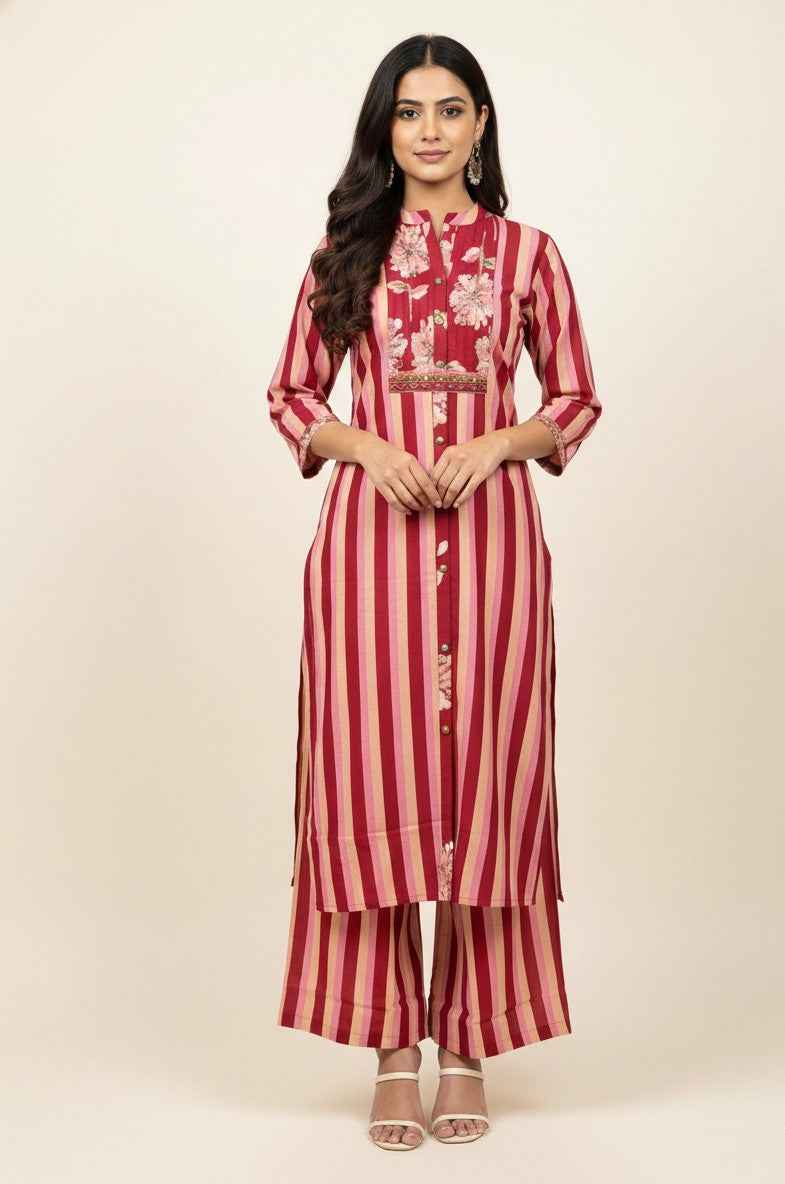Pure Cotton Three Piece Dupatta Set