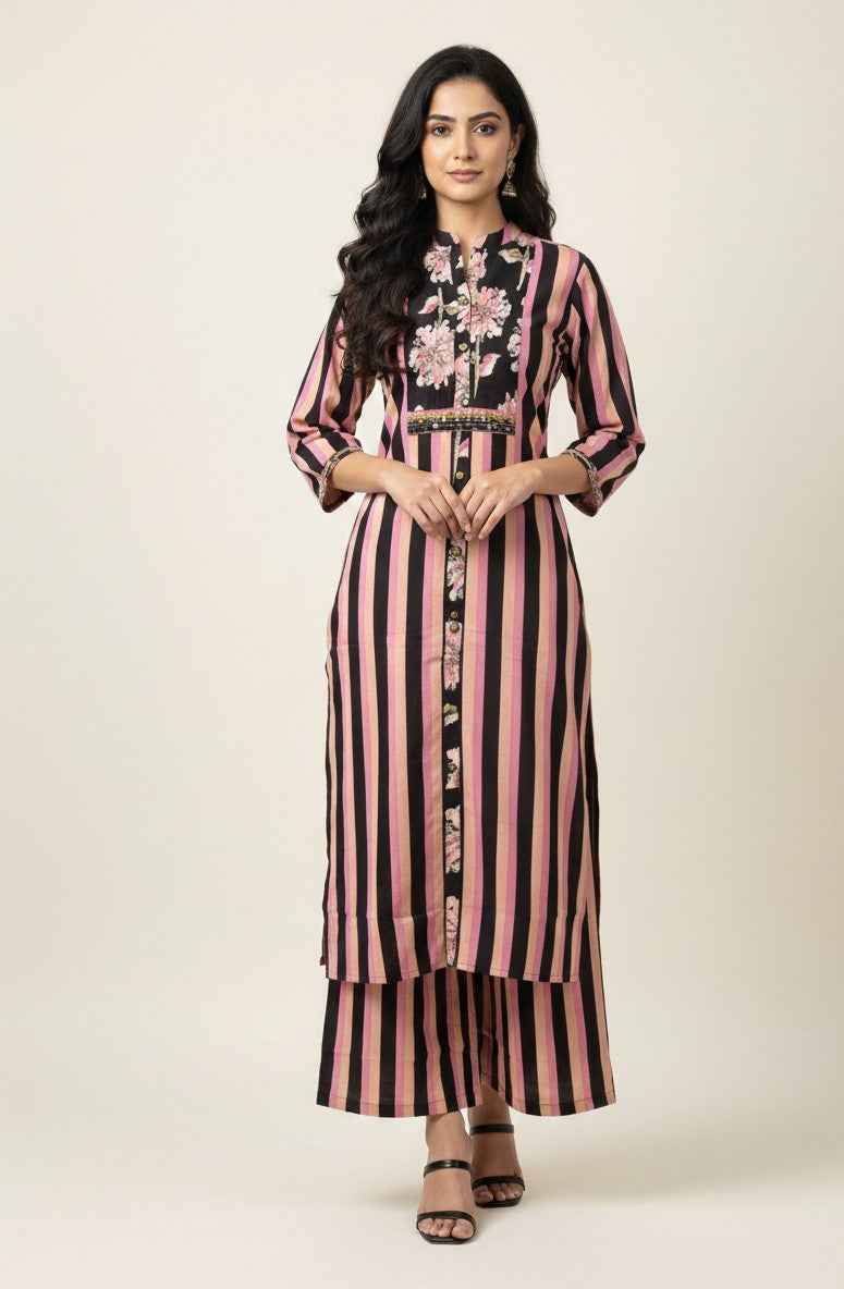 Pure Cotton Three Piece Dupatta Set