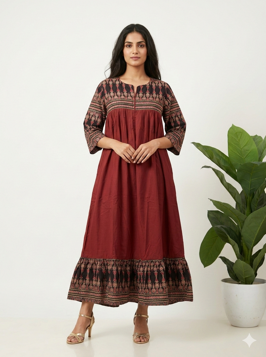Pure Cotton One Piece Maxi Gown SD048