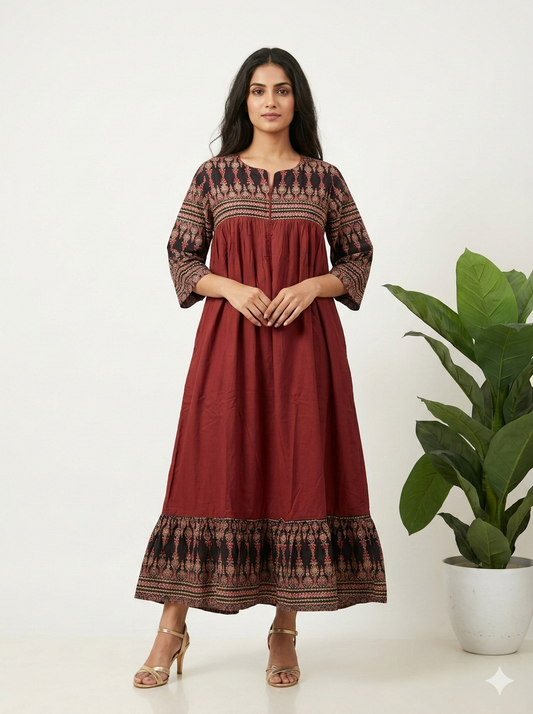 Pure Cotton One Piece Maxi Gown SD048