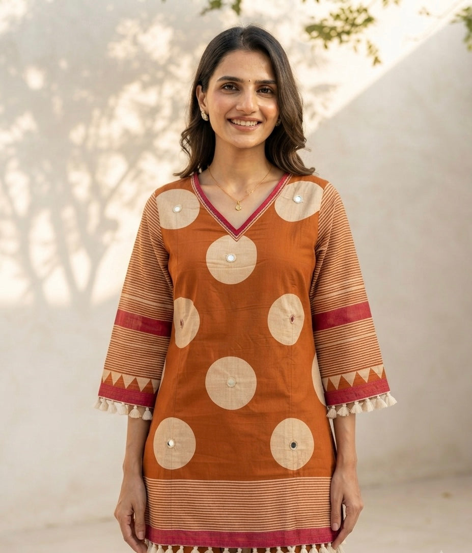 Pure Cotton Dupatta Set With Farsi Bottom CS0302