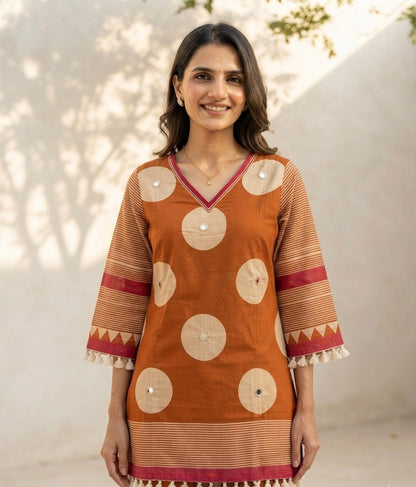 Pure Cotton Dupatta Set With Farsi Bottom CS0302