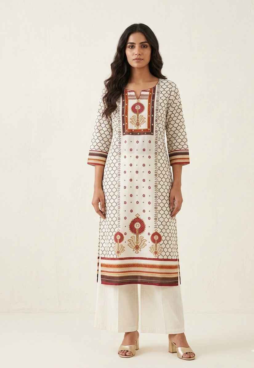 Pure Cotton Three Piece Dupatta Set CS0254