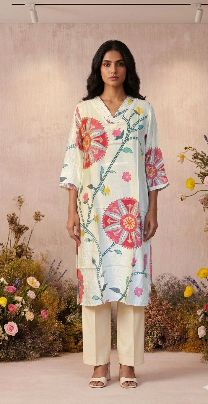 Pure Muslin Only Kurta Straight MOK010