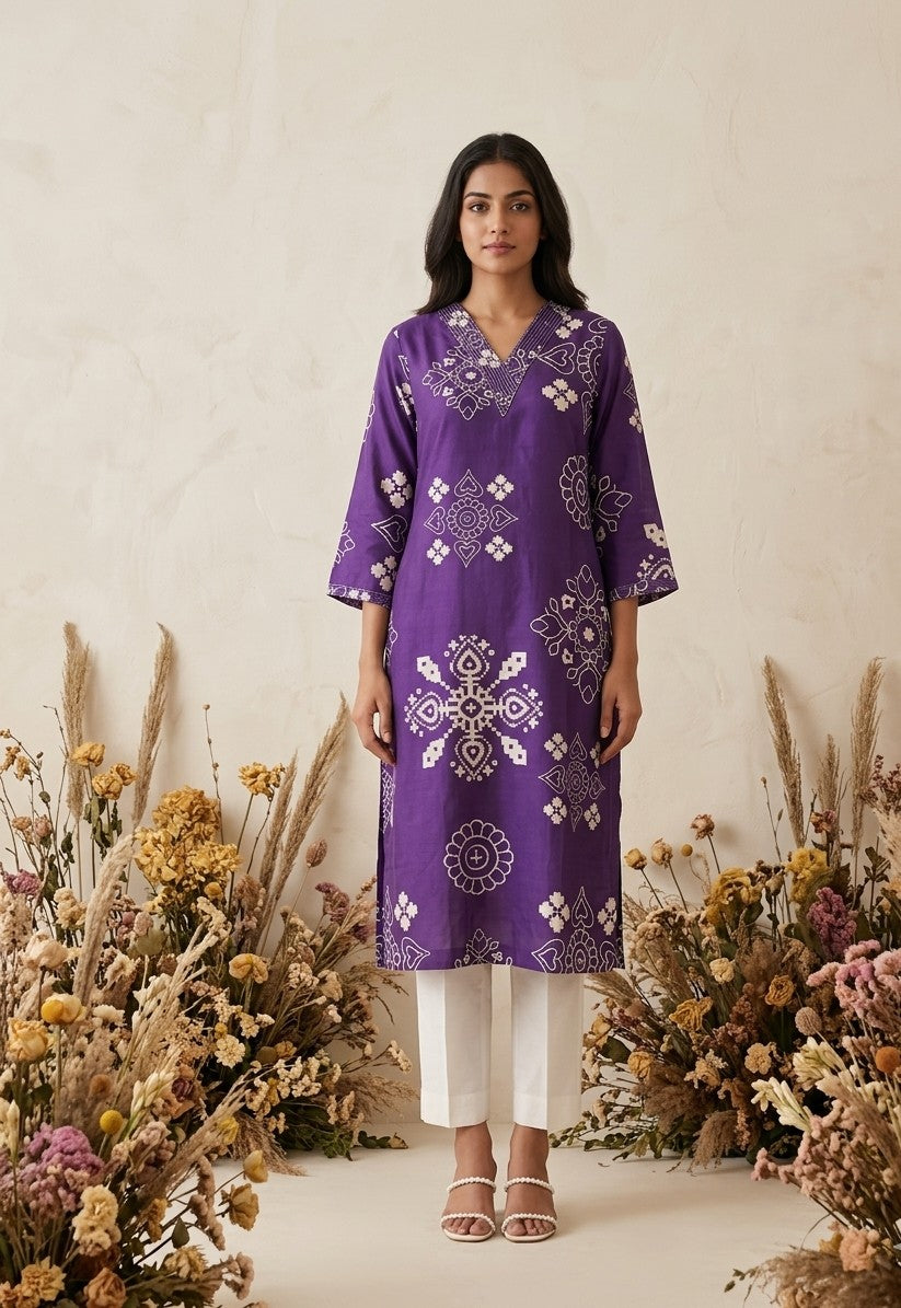 Pure Muslin Only Kurta Straight MOK006
