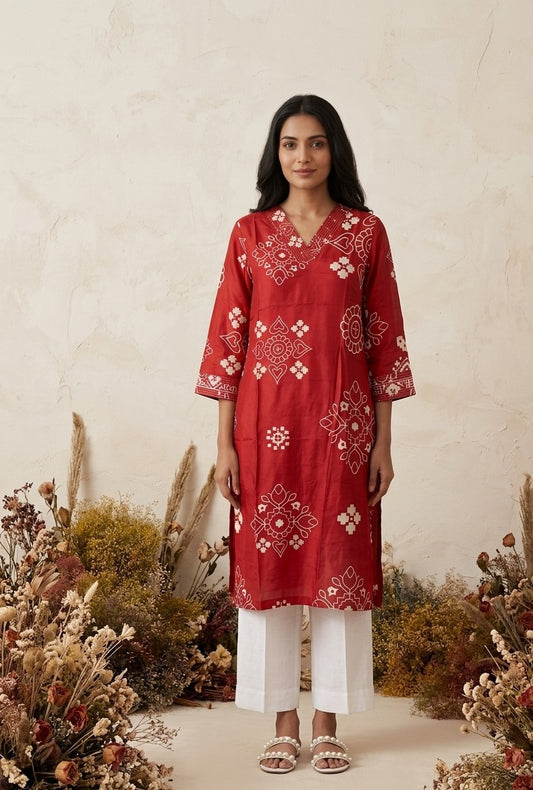 Pure Muslin Only Kurta Straight MOK006