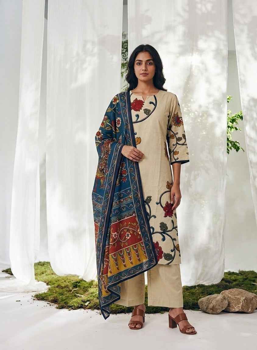 Pure Cotton Digital Print Dupatta Set CS0303