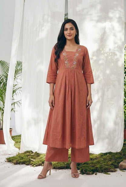 Pure Cotton A Line Dupatta Set CS0306