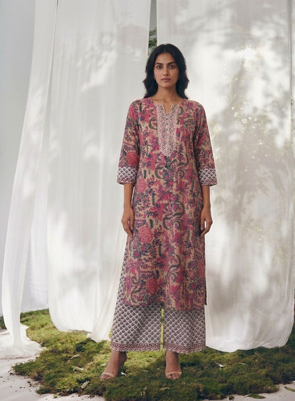 Pure Cotton Floral Print Dupatta Set CS0315